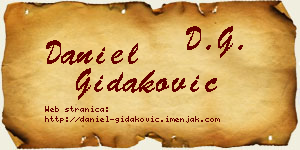 Daniel Gidaković vizit kartica
